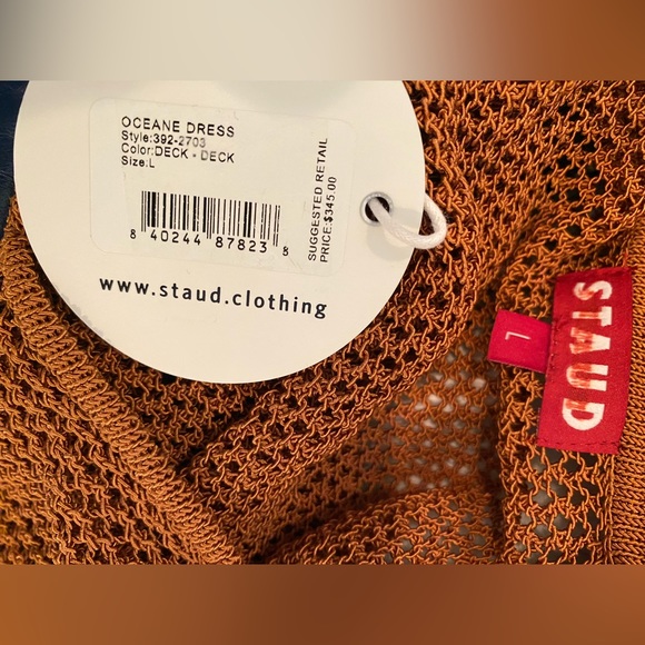 STAUD Oceane Crochet Maxi Dress. Size L - Picture 8 of 11